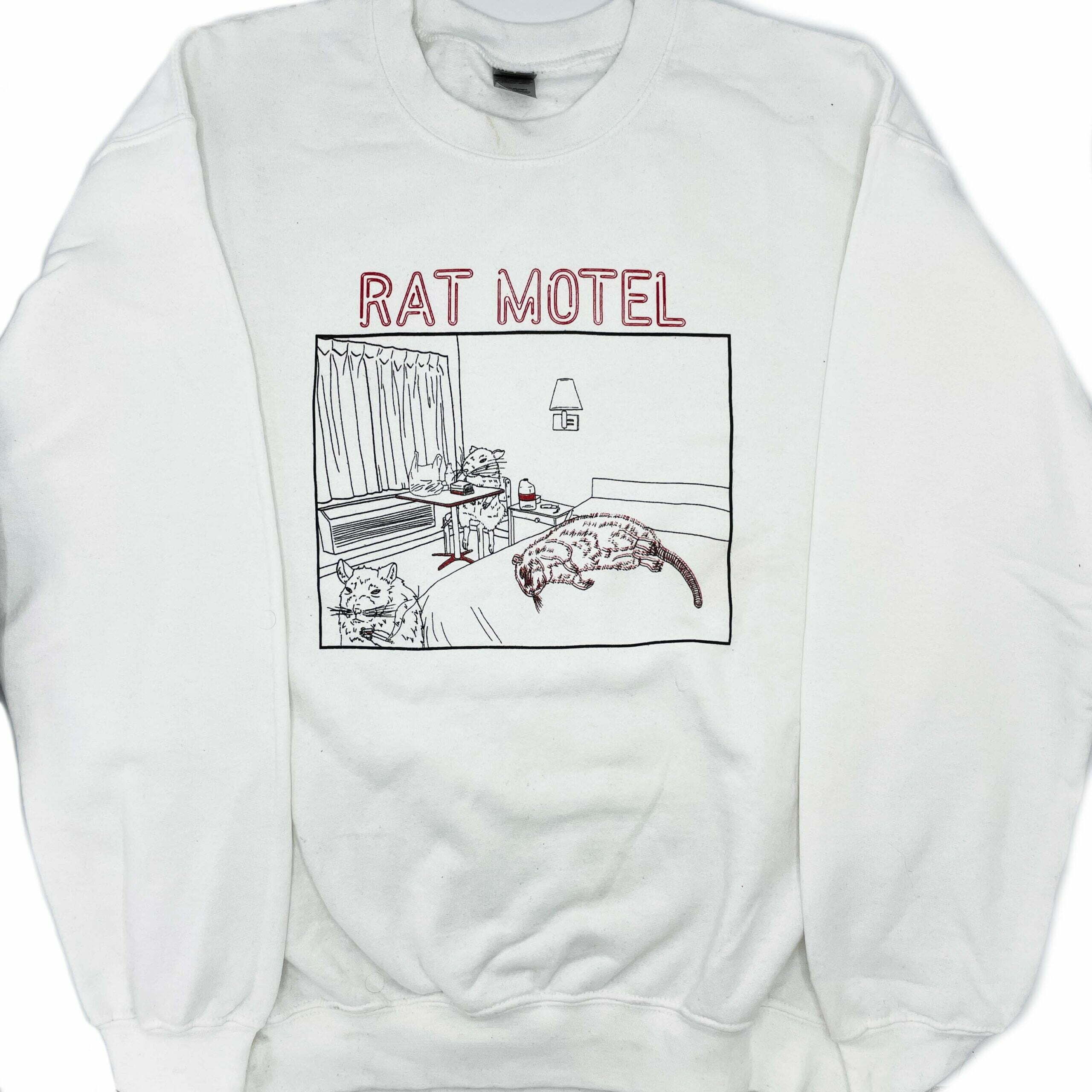 White Motel Rats Crewneck - The Rat Motel